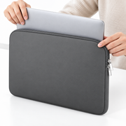 Solid-Color Cotton Laptop Sleeve — 13, 14–15 or 15.6 Inch Fit