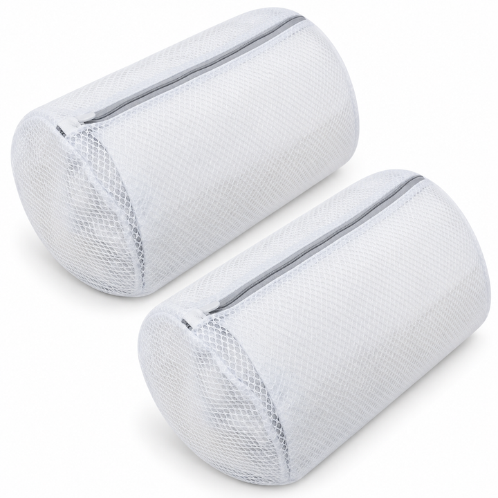 White Zippered Mesh Shoe-Washing Bags — Selected 1- or 2-Piece Pack