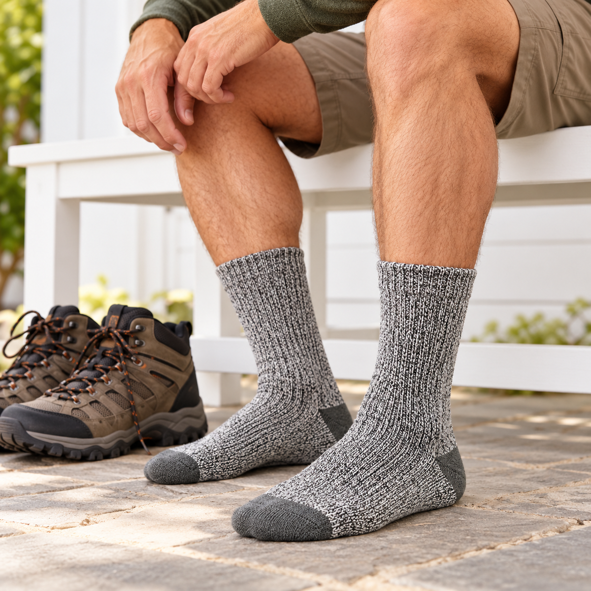 Men’s Thick Knit Crew Socks — 5 Pairs, EU 39–45