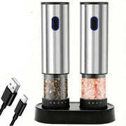 Rechargeable Stainless Steel Spice Grinder — Single or 2-Piece Set