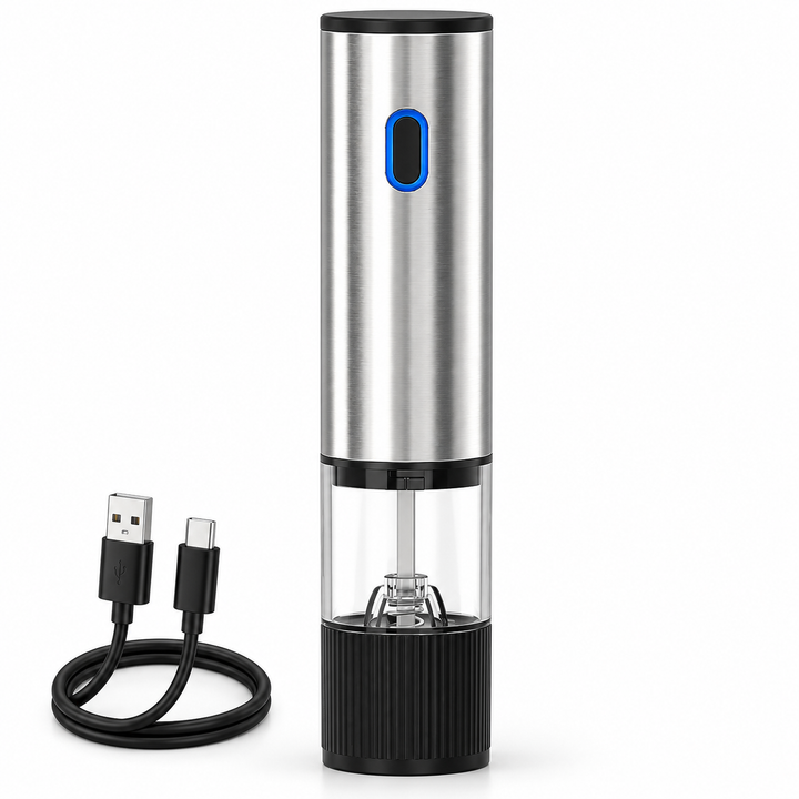 Rechargeable Stainless Steel Spice Grinder — Single or 2-Piece Set