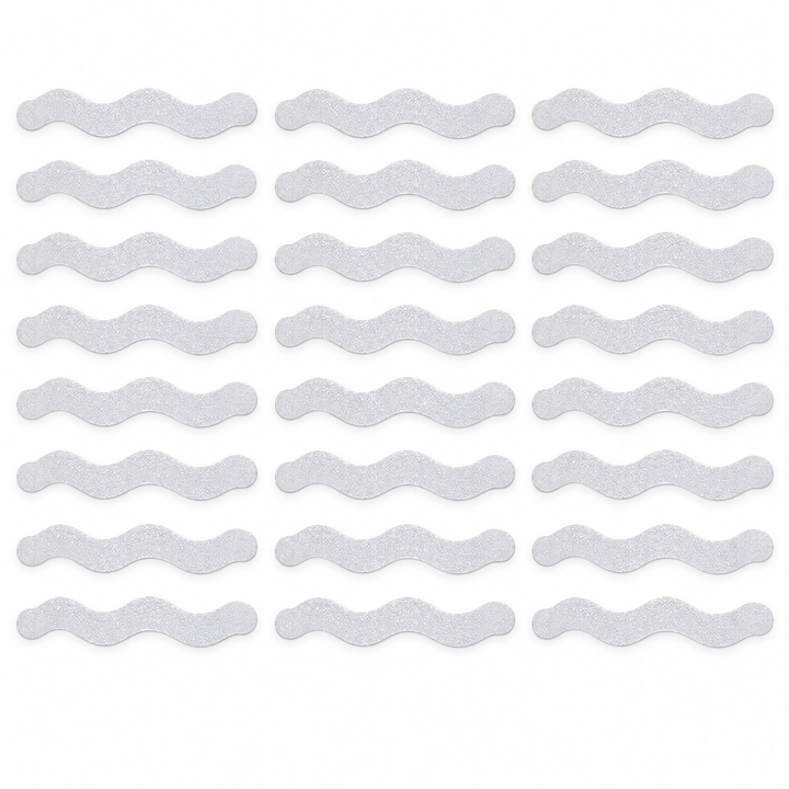 Transparent Wavy Traction Strips — 24, 36 or 48 Pieces