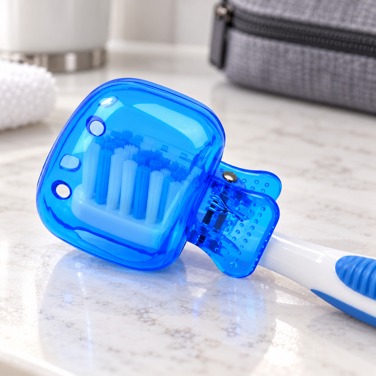 Plastic Toothbrush Head Cover — Selected Color and Pack