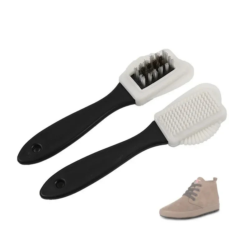 Dual-Sided Suede Care Brush with Rubber Head & Bristles