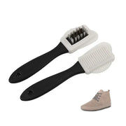 Dual-Sided Suede Care Brush with Rubber Head & Bristles