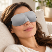 Free Gift — Gray Contoured Sleep Eye Mask with Adjustable Strap