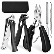 Heavy duty toenail clipper kit tools on white background