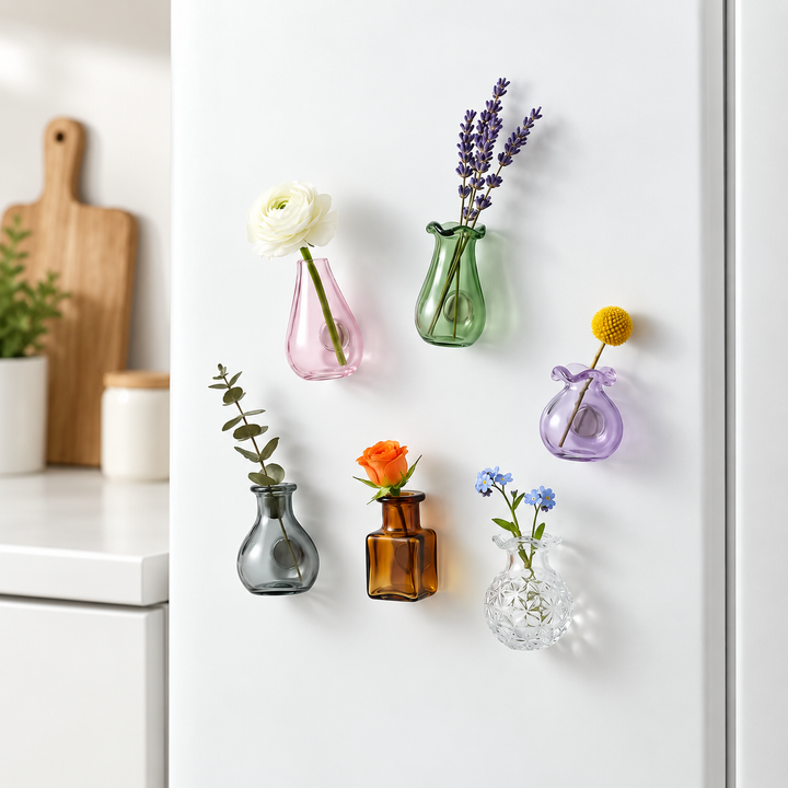 Mini Glass Vase Refrigerator Magnets, 5–8 Piece – product image 1
