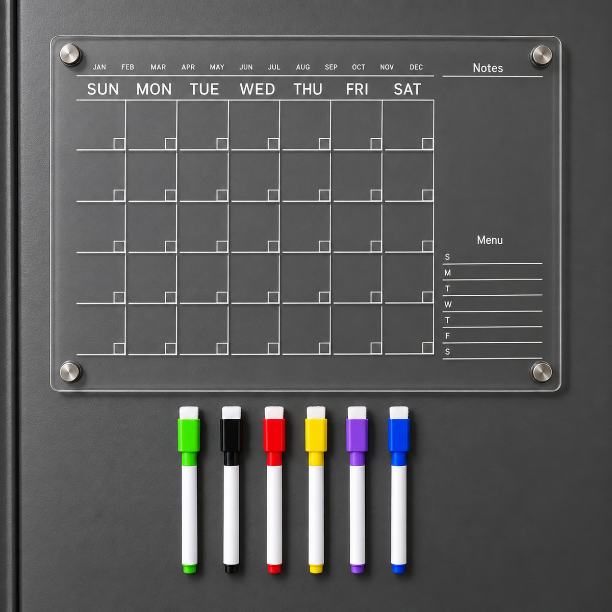 Reusable Magnetic Monthly Planner Board