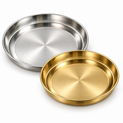 Round Stainless Steel Serving Tray