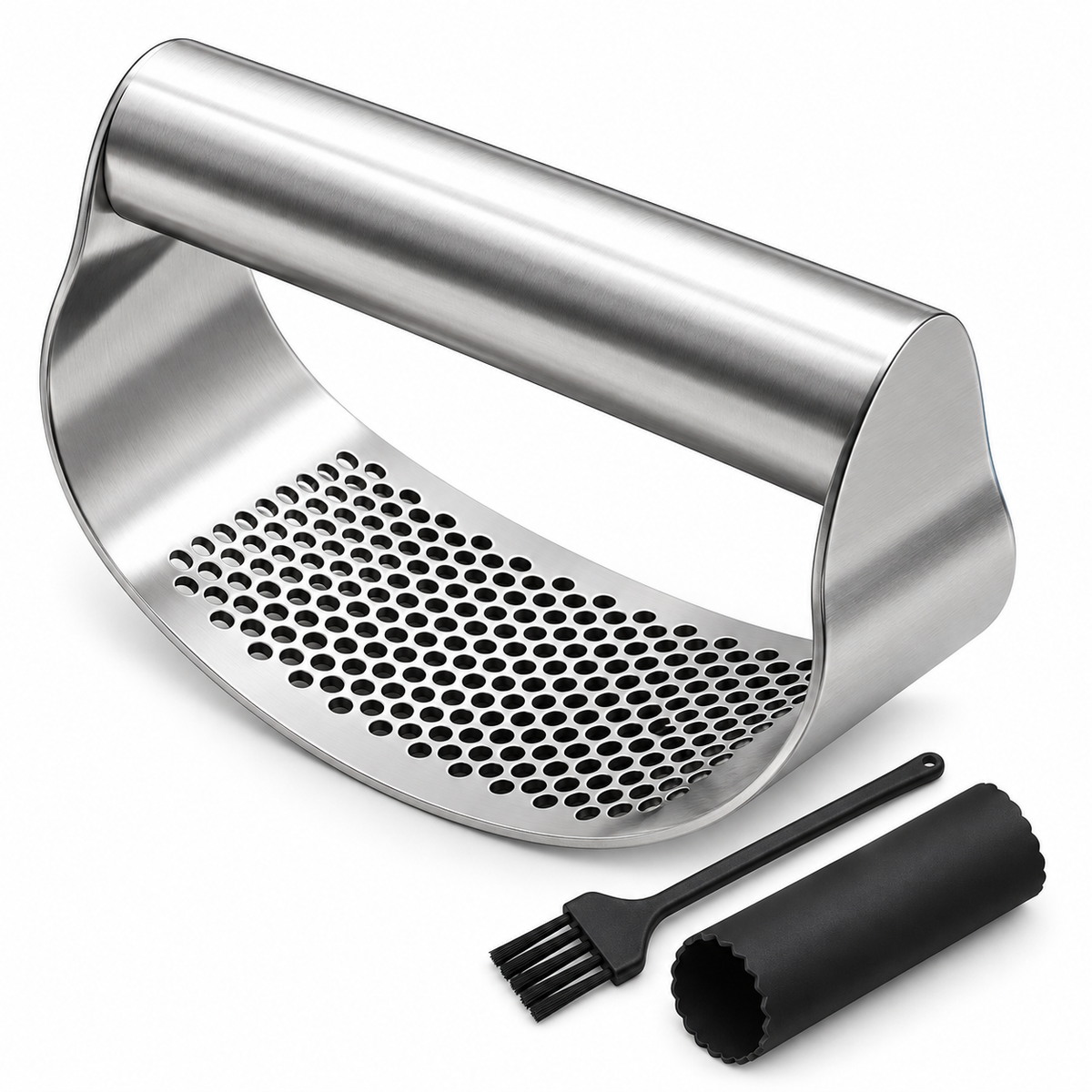 Stainless Steel Garlic Rocker Press