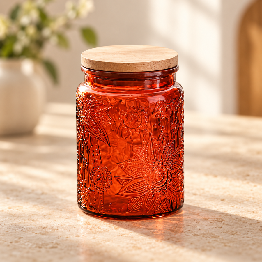 Vintage Floral Decorative Lidded Jar