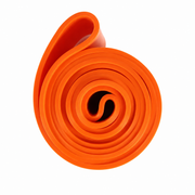 One orange resistance loop band — product only