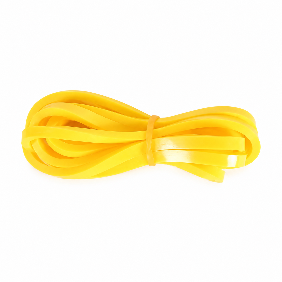 One yellow resistance loop band — product only