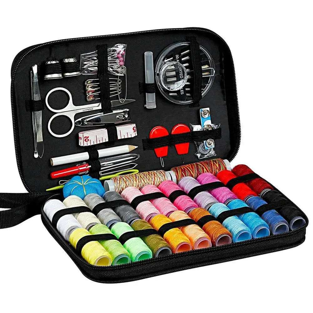 Portable Sewing Repair Kit with Case — 68 or 98 Pieces