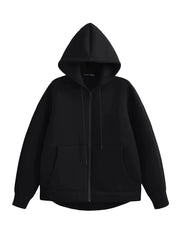 Women's Polyester Zip-Up Hoodie — Relaxed Fit, XS–L