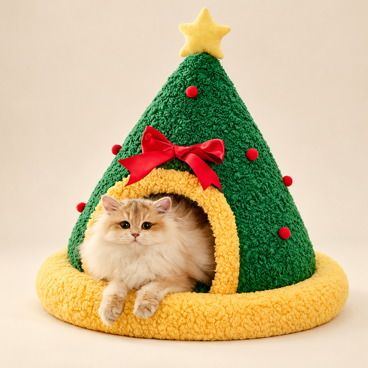 Christmas Tree Cat Cave Bed — Small, 48 cm