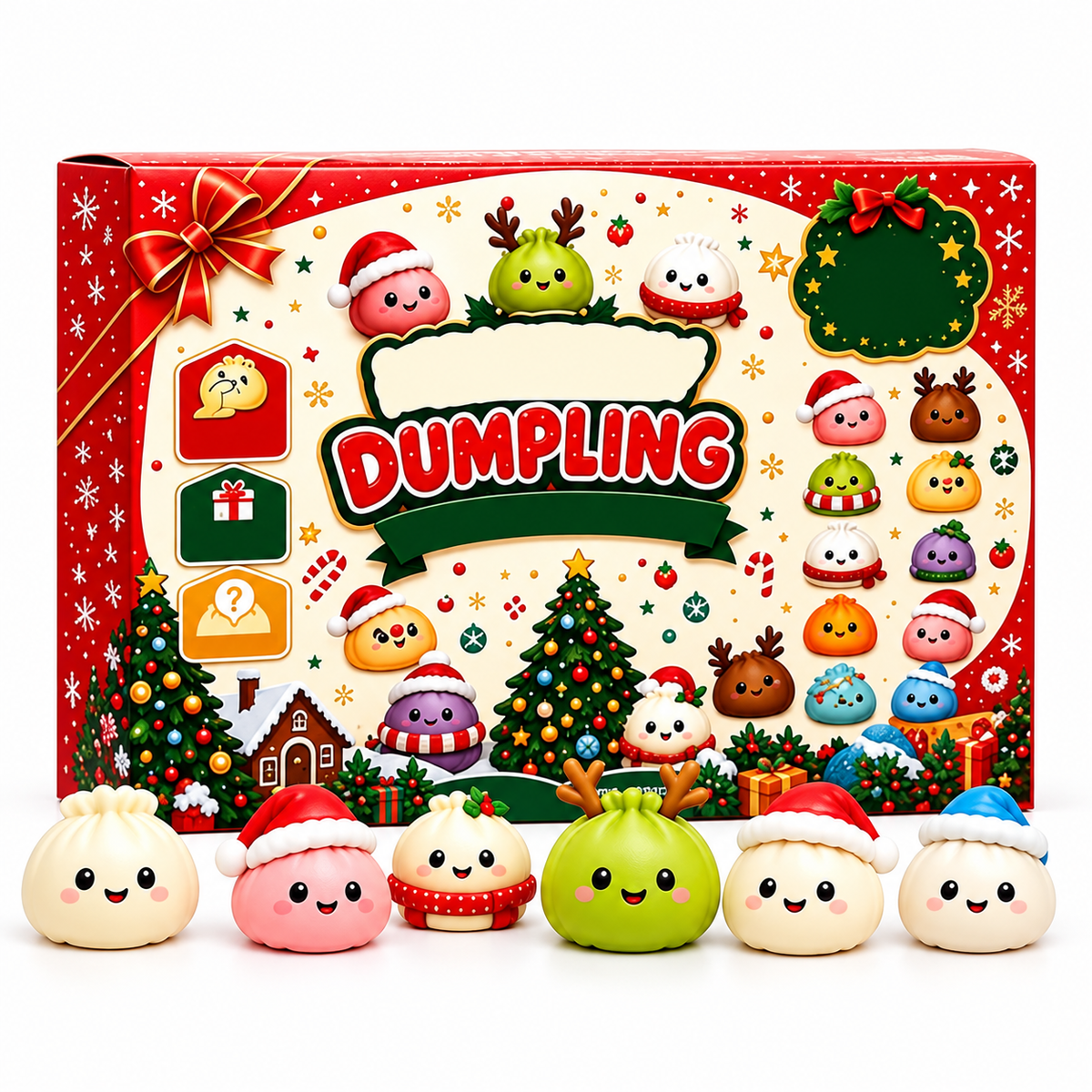 Christmas Dumpling Squishy Advent Calendar — 24 Pieces