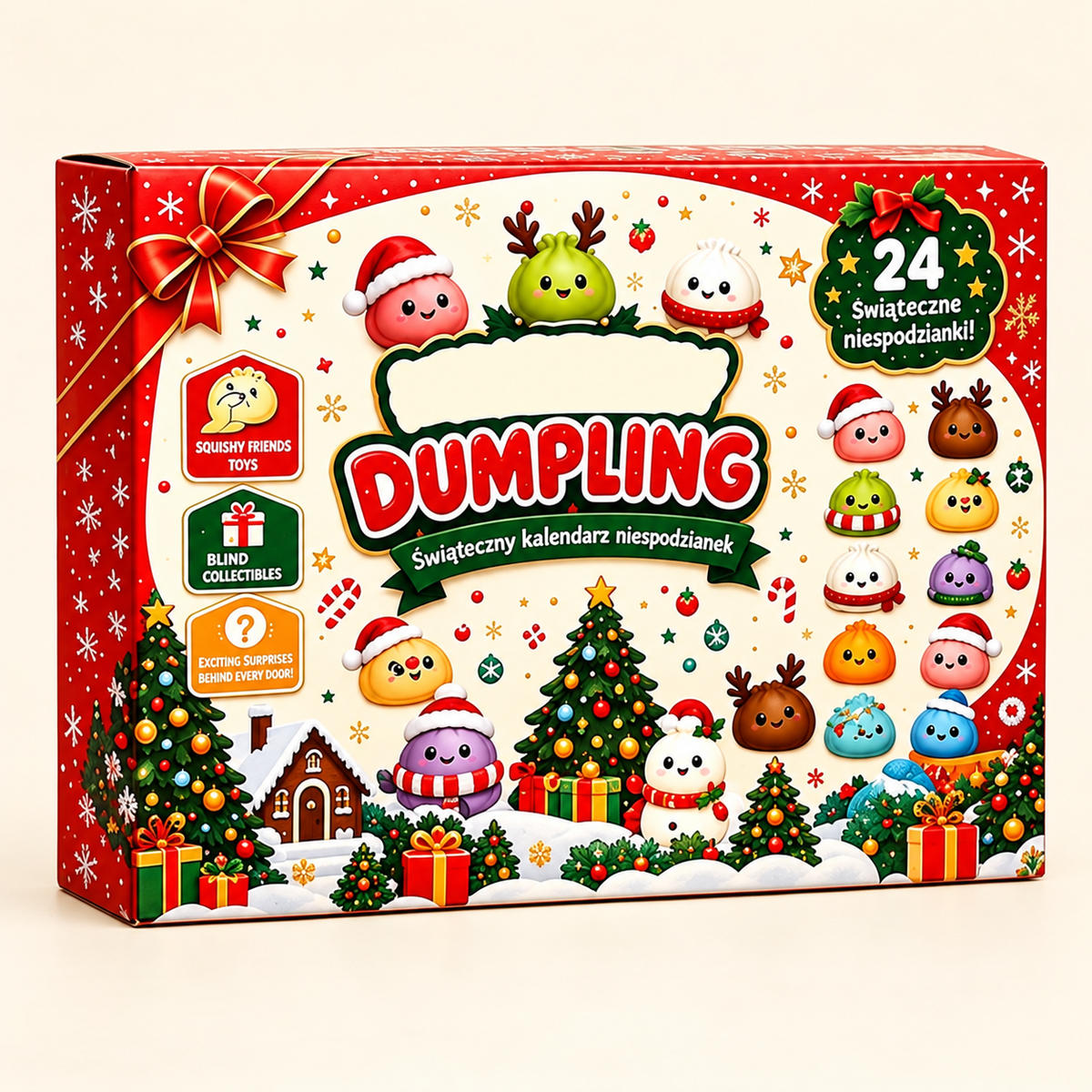 Christmas Dumpling Squishy Advent Calendar — 24 Pieces