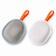 Gray and white foaming soap net bags
