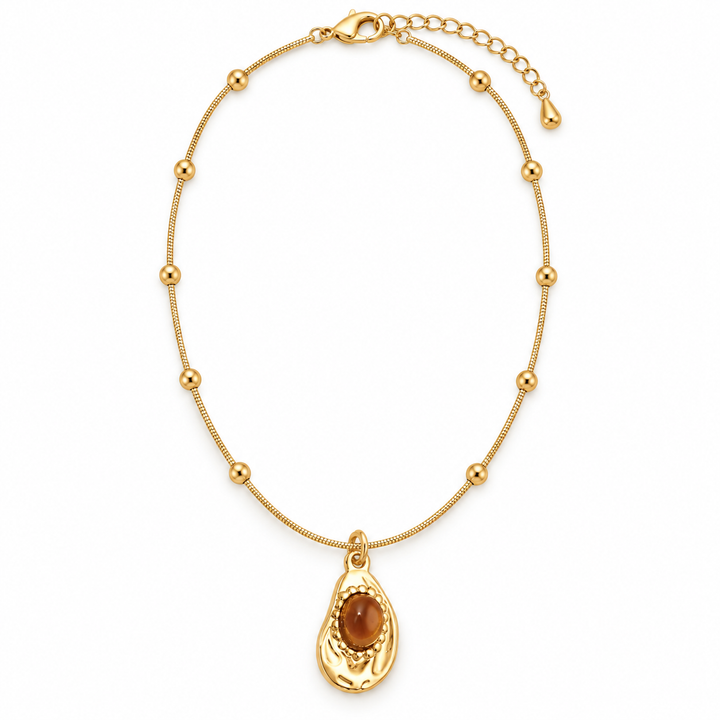 Gold-Tone Cat’s-Eye-Style Pendant Necklace — 1 Assorted Design