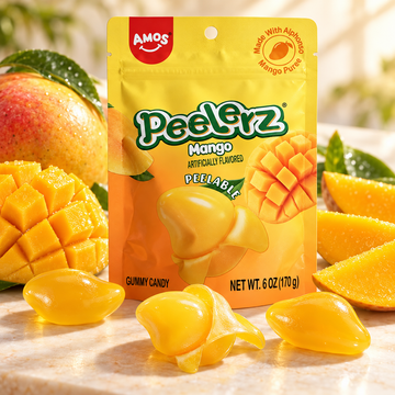 AMOS Peelerz Mango Peelable Gummy Candy — 6 oz / 170 g