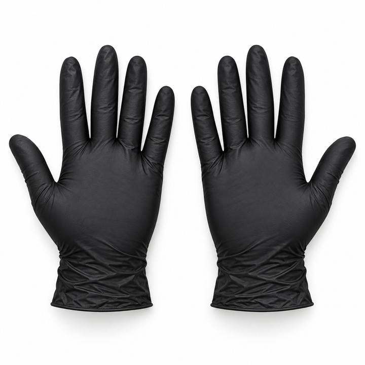 GTT Black Nitrile Disposable Gloves, Medium — 1 Pair