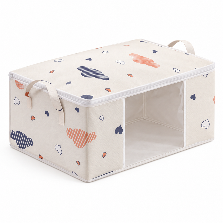 Nonwoven Quilt Storage Bag with Window — 55 × 35 × 25 cm, 1 Piece