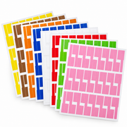 Writable Cable Identification Labels — 240 Pieces, 8 Sheets