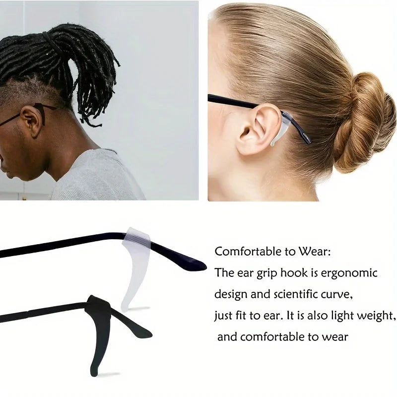 Silicone Eyeglass Ear Hooks — 8 Pieces, Selected Pack