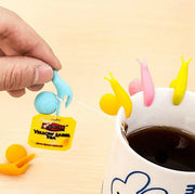 Silicone Snail Tea-Bag Holders — 5 Pieces, Random Colors