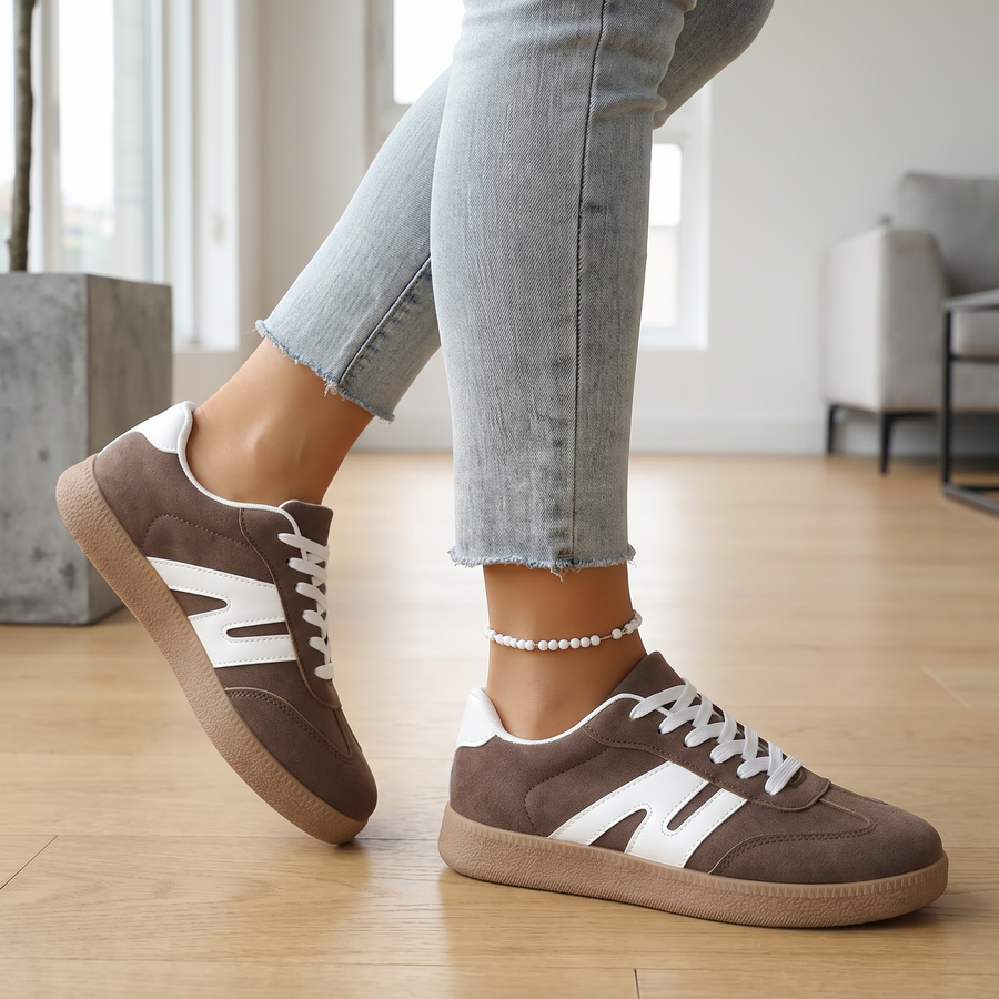 Faux Suede Platform Sneakers – lifestyle view