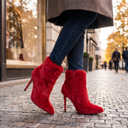 Faux Fur Stiletto Ankle Boots – lifestyle view