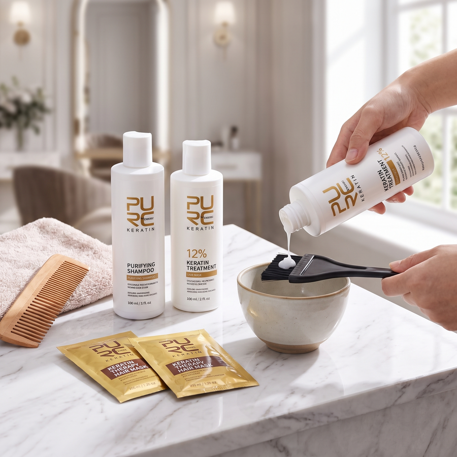 PURC Brazilian Keratin Treatment Set – lifestyle view