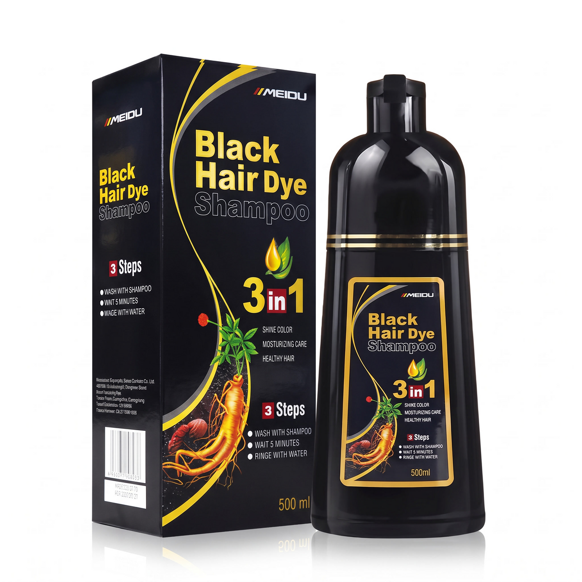 3-in-1 Instant Color Shampoo – white background