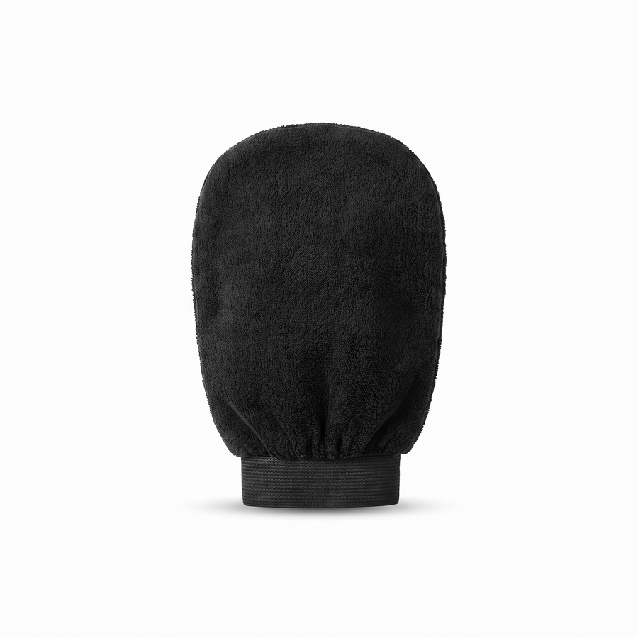 Double-Sided Hammam Exfoliating Mitt – white background