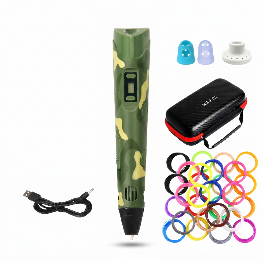 3D Printing Pen with LCD Display for Kids – white background