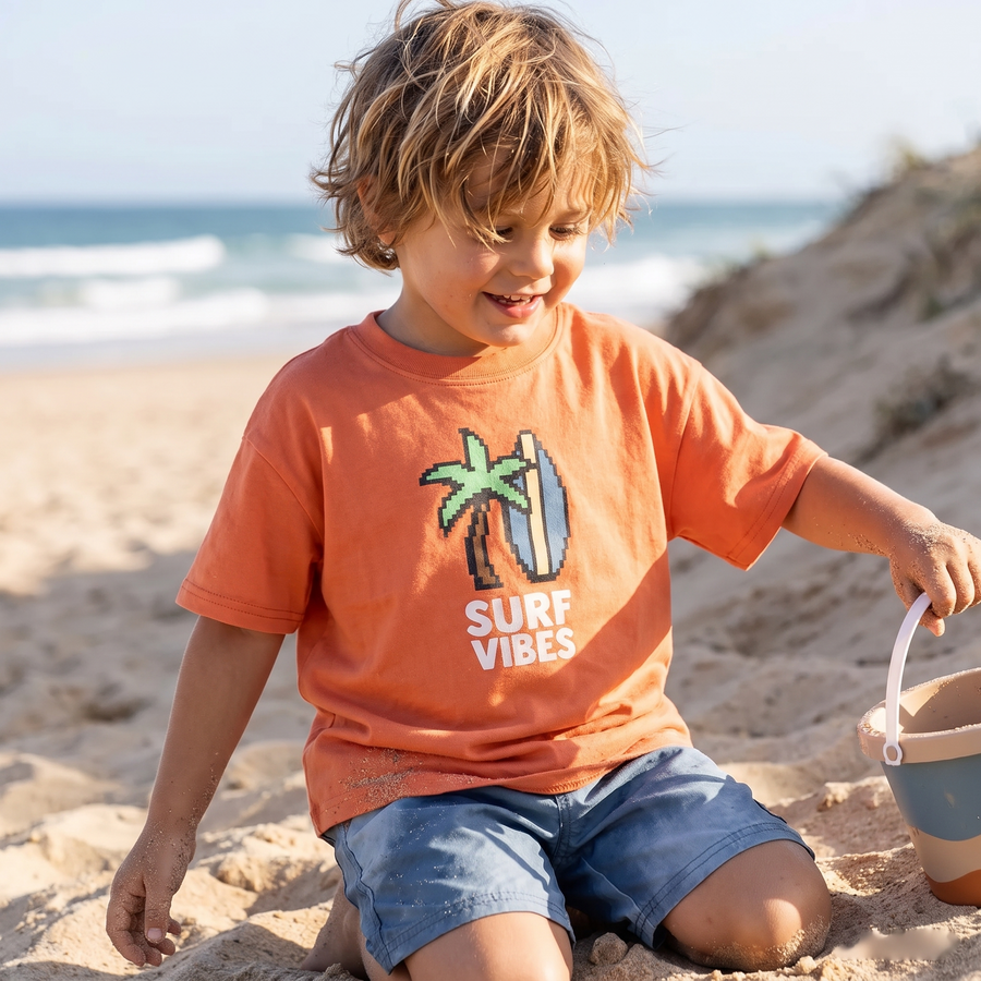 Cartoon Print Kids Crewneck T-Shirt – lifestyle view