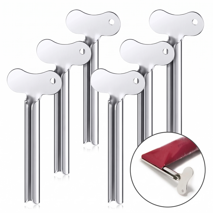 stainless steel toothpaste and tube squeezer – five-piece pack product hero