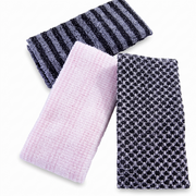 nylon exfoliating back scrubber bath towel – three towel designs product hero