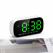 USB digital LED alarm clock with green display