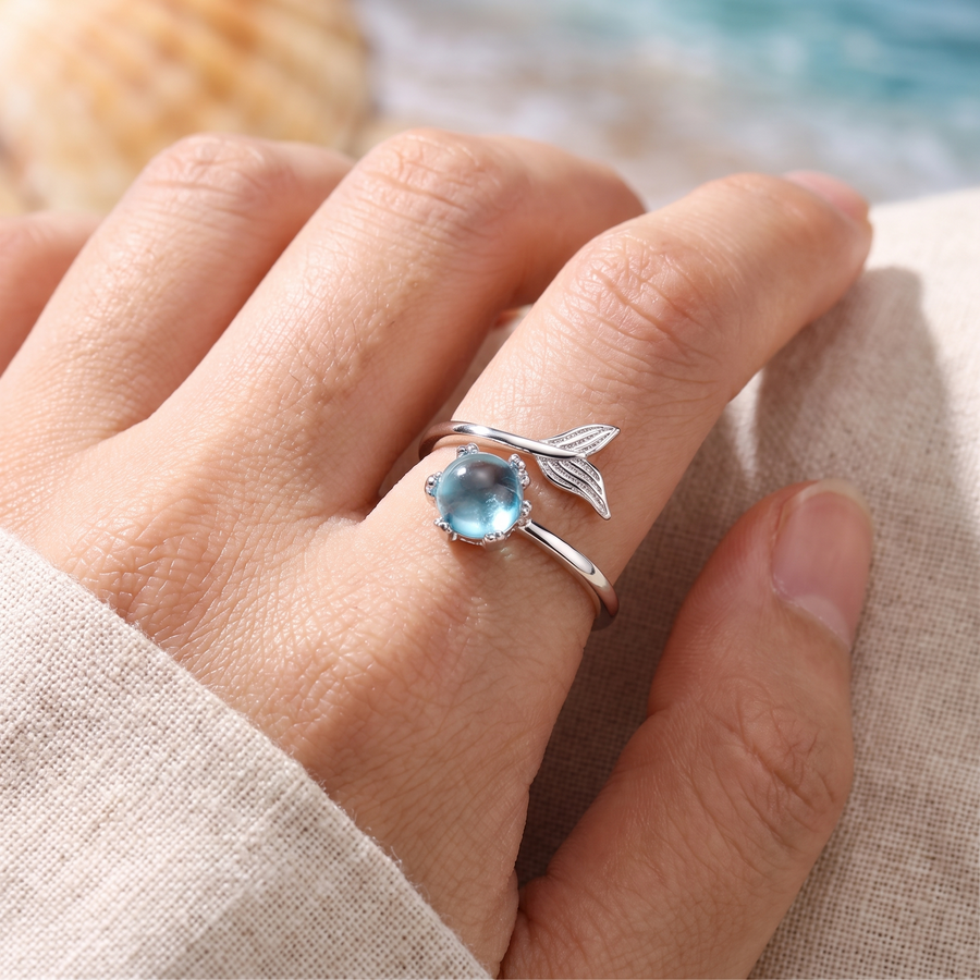 Mermaid Fish Tail Crystal Ring – lifestyle view
