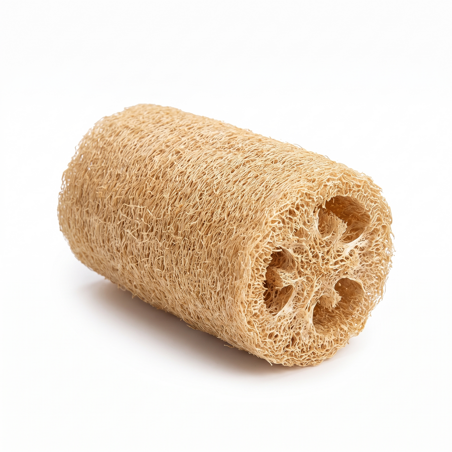 Natural Loofah Spa Brush – white background