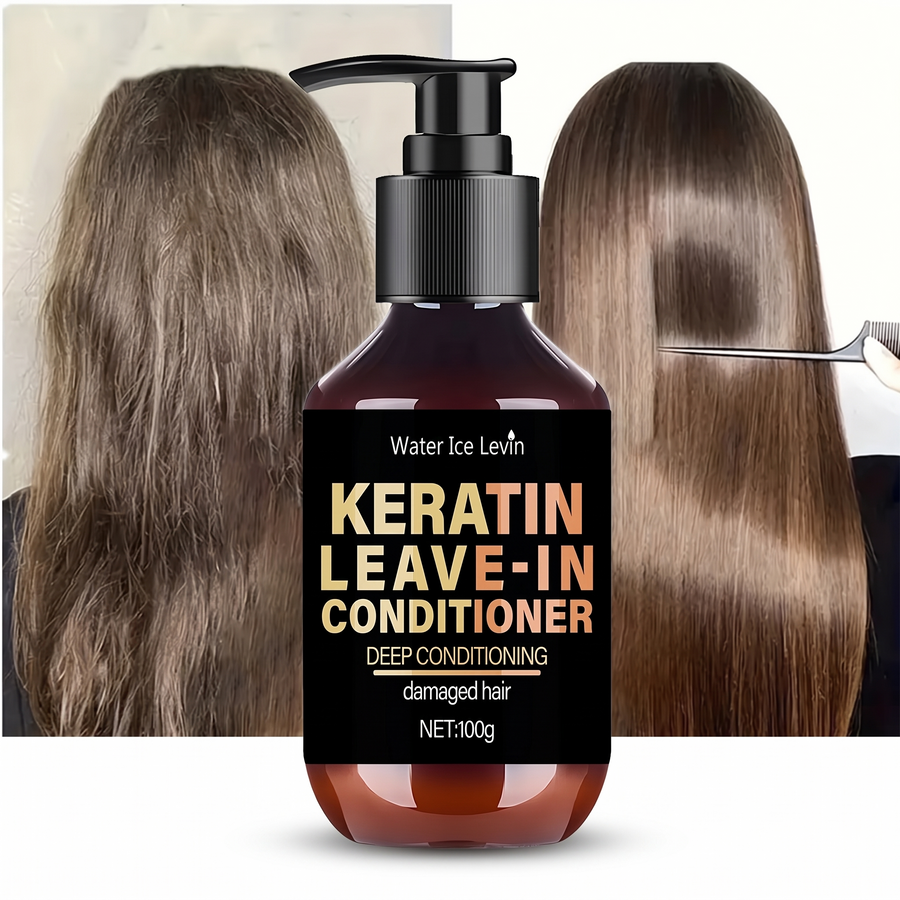 Keratin Leave-In Conditioner with Biotin – white background