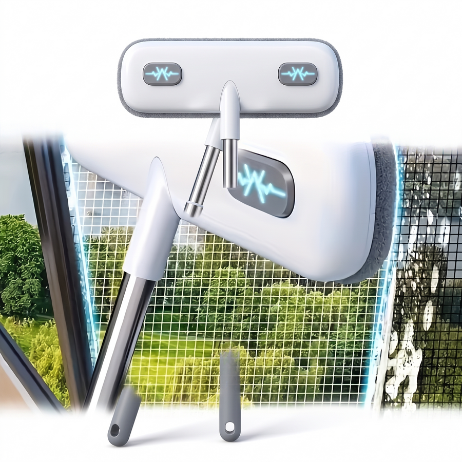 Retractable Window Cleaning Brush – white background