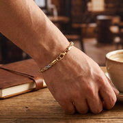 Twisted Chain Bracelet, Stainless Steel – lifestyle view