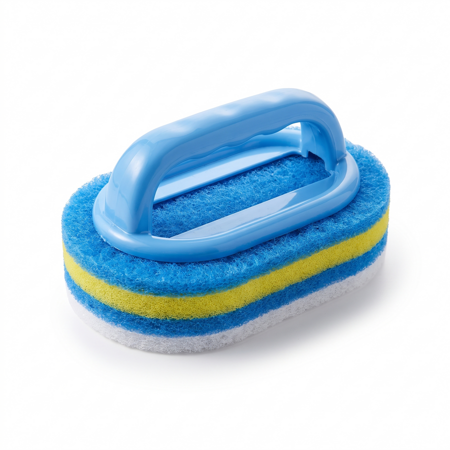 Multi-Surface Cleaning Sponge Brush – white background