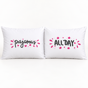 SleepSoft Pajamas All Day pillowcases on a white studio background