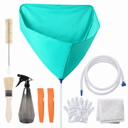Split air conditioner cleaning cover and brush tool kit