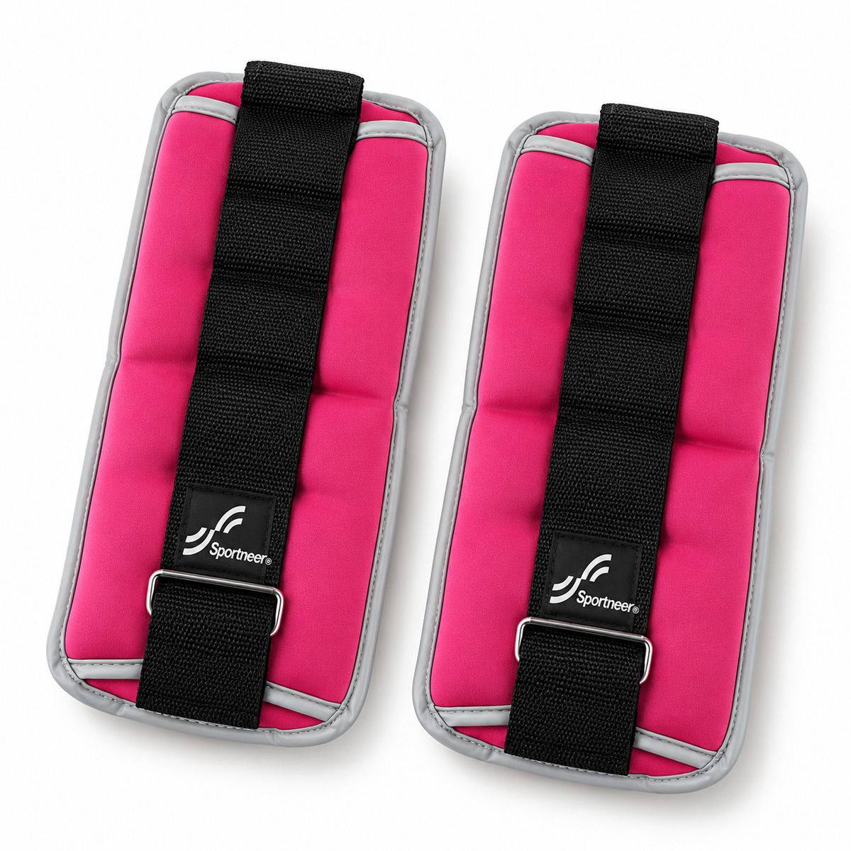 Sportneer 5 lb Ankle Weights – Adjustable Pink Wrist and Leg Weights, Pair